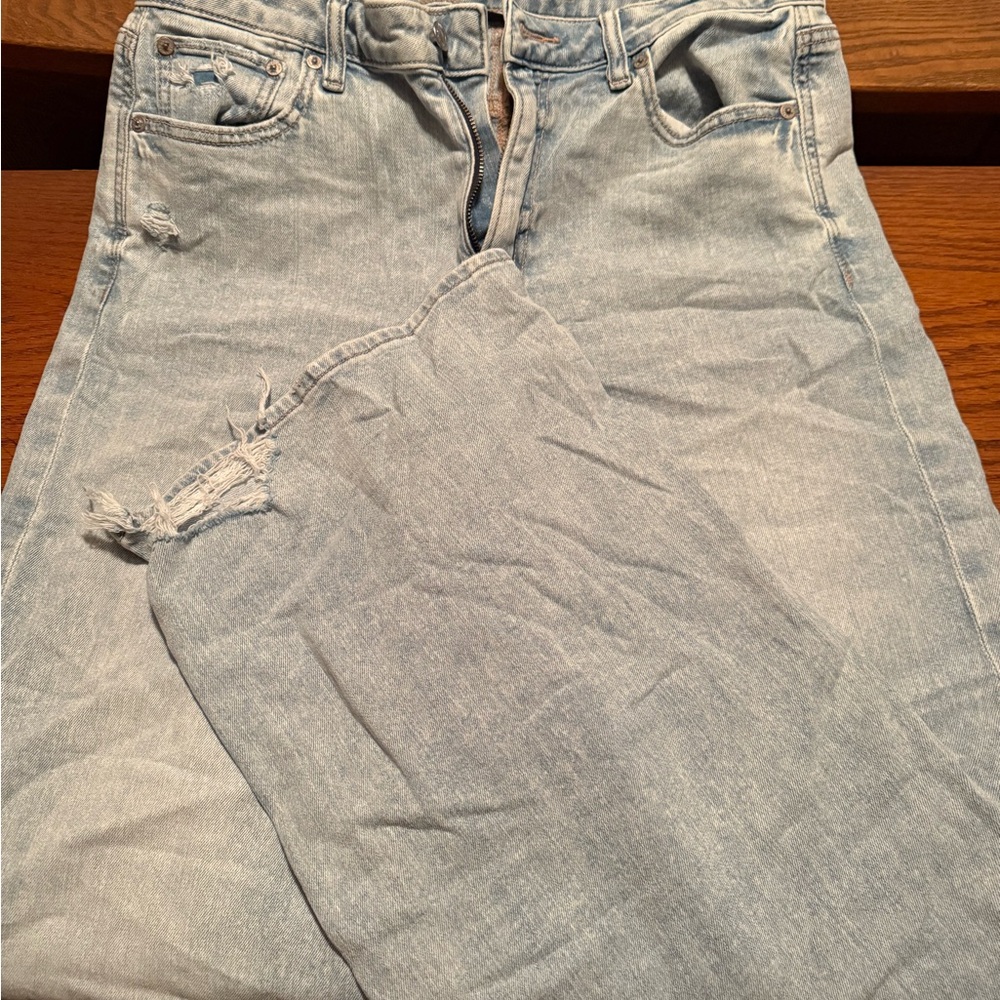 American Eagle Outfitters Light Blue Baggie Wide Leg Jeans